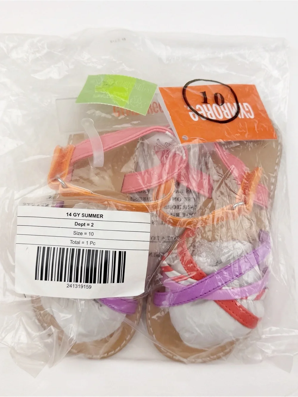 Gymboree 2014 Pinwheel Pastels Colorful Strappy Sandals Size 10